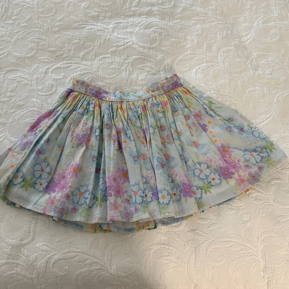 Morley Multicolor Girls  Floral Skirt sz 8